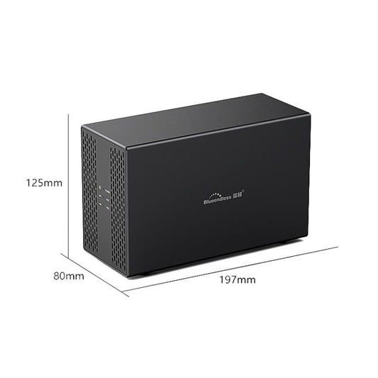 Blueendless DB3502F USB3.0/Type-C Non-array 2.5/3.5-inch Dual-Bay Mobile Hard Disk Box(UK Plug) - HDD Enclosure by Blueendless | Online Shopping UK | buy2fix