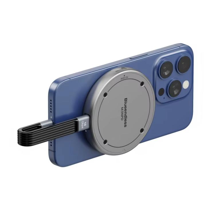 Blueendless M3NPD M.2 NVMe 2230/2242 Magnetic Phone Hard Disk Box with PD Charging Port - HDD Enclosure by Blueendless | Online Shopping UK | buy2fix