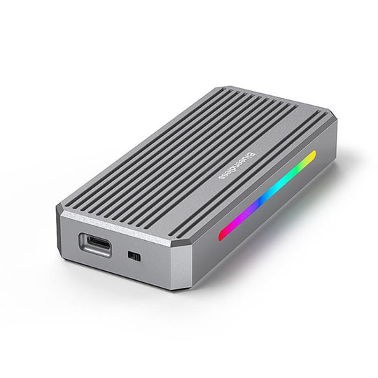 Blueendless M.2 Nvme SSD Box 40Gbps Hard Drive Reader, Spec: USB4 Box with RGB Lights + Fan