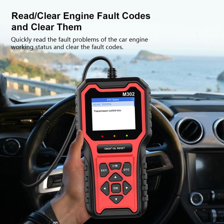 M302 Car Oil Reset Code Reader Automotive Maintenance Light Zero Reset Fault Diagnosis Tool - Code Readers & Scan Tools by buy2fix | Online Shopping UK | buy2fix