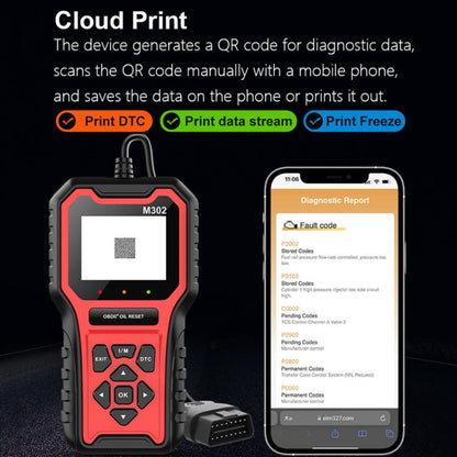 M302 Car Oil Reset Code Reader Automotive Maintenance Light Zero Reset Fault Diagnosis Tool - Code Readers & Scan Tools by buy2fix | Online Shopping UK | buy2fix