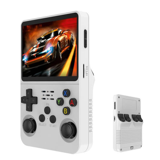 R36S Retro Handheld Game Console Linux System 3.5-Inch Screen Single TF Card Version 64G(White) - Pocket Console by buy2fix | Online Shopping UK | buy2fix