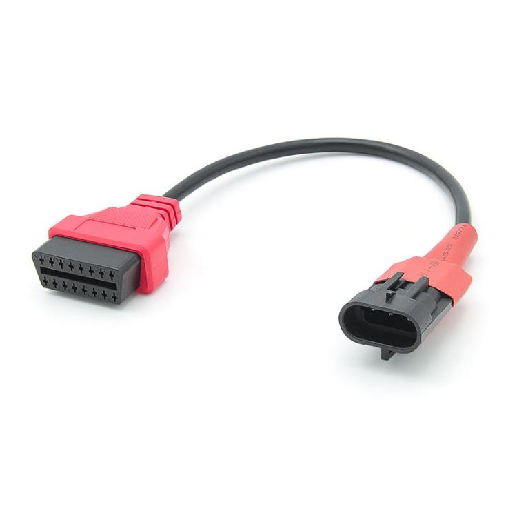 For SYM SANYANG Motorcycle OBD Cable 3Pin To OBD2 16Pin Diagnostic Adapter Scanner Extension Cable - Cables & Connectors by buy2fix | Online Shopping UK | buy2fix