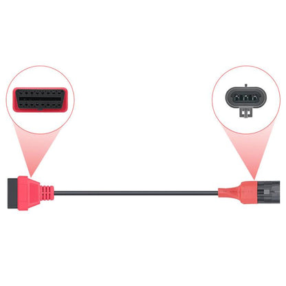 For SYM SANYANG Motorcycle OBD Cable 3Pin To OBD2 16Pin Diagnostic Adapter Scanner Extension Cable - Cables & Connectors by buy2fix | Online Shopping UK | buy2fix