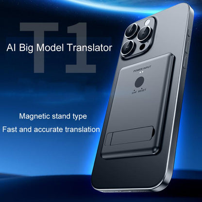 T1 AI Large Model Slim Card Magnetic Translator Audio Transcription Equipment(Dark Gray) -  by buy2fix | Online Shopping UK | buy2fix