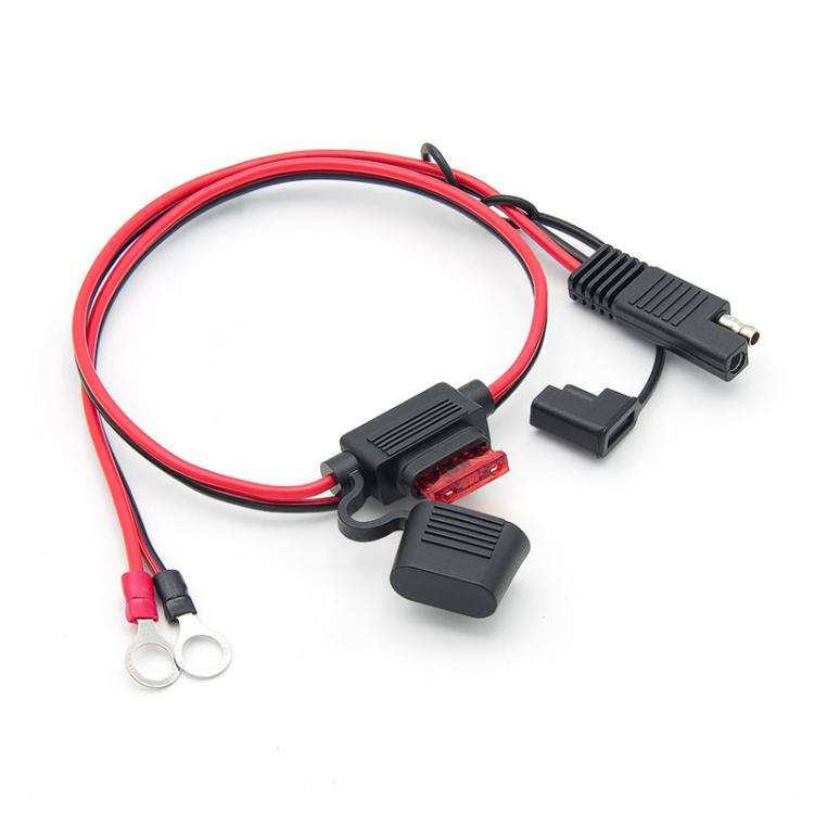 60cm O-Terminal to SAE Power Cable With Fuse Battery Charger Extension Adapter Wire - DIY Cables by buy2fix | Online Shopping UK | buy2fix