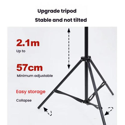 100W+2.1m Tripod 102 LEDs Spotlight Portrait Photography Fill Light Adjustable Focus Triple Color Temperature,US Plug - Selfie Light by buy2fix | Online Shopping UK | buy2fix