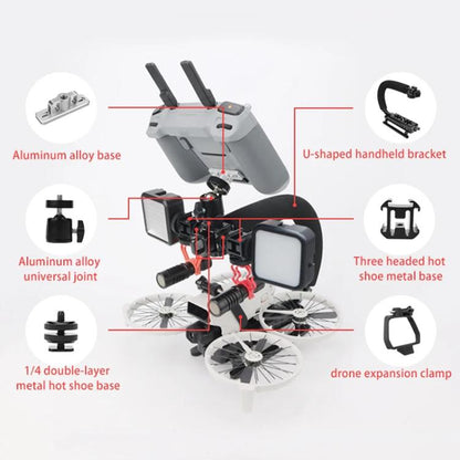 For DJI Air 3 / Air 3S CQT  U-shape Handheld Stabilizer Kit For Cinematic Shots, Wedding Videography & Daily Vlogging -  by CQT | Online Shopping UK | buy2fix