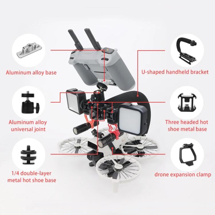 For DJI Flip CQT  U-shape Handheld Stabilizer Kit For Cinematic Shots, Wedding Videography & Daily Vlogging - Holder Series by CQT | Online Shopping UK | buy2fix