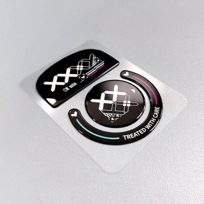 For Logitech GPW Glass Mouse Feet Stickers Anti-Slip Mouse Glide Skates(Printed Black) - Silicone / Sticker by buy2fix | Online Shopping UK | buy2fix