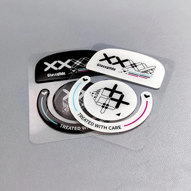 For Logitech GPW Glass Mouse Feet Stickers Anti-Slip Mouse Glide Skates(Printed Black) - Silicone / Sticker by buy2fix | Online Shopping UK | buy2fix