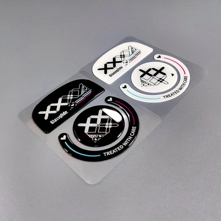 For Logitech GPW Glass Mouse Feet Stickers Anti-Slip Mouse Glide Skates(Printed Black) - Silicone / Sticker by buy2fix | Online Shopping UK | buy2fix