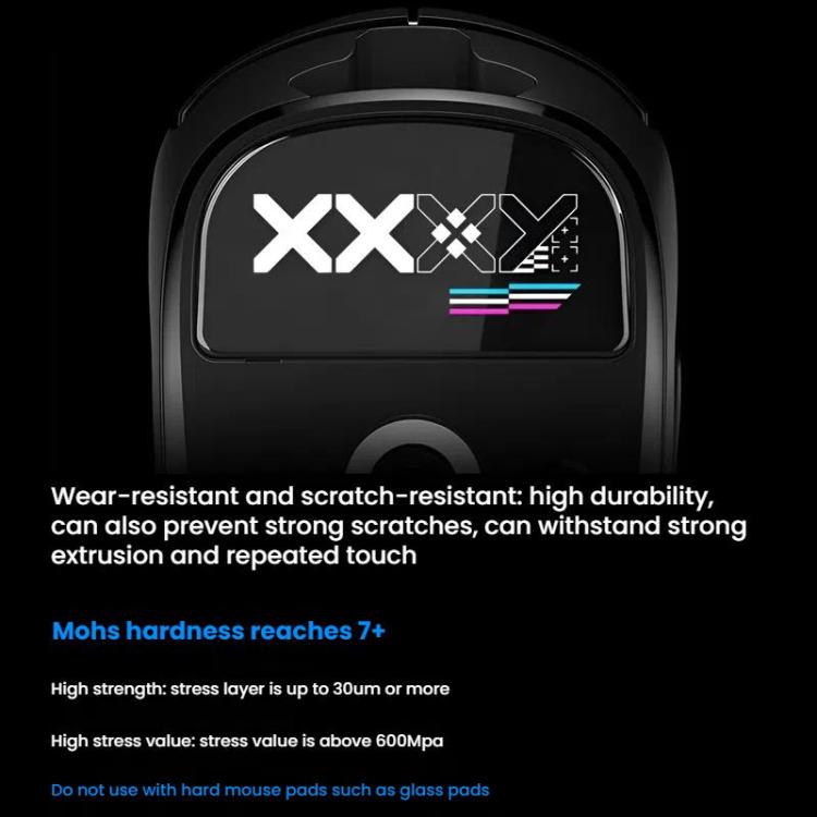 For Logitech GPW Glass Mouse Feet Stickers Anti-Slip Mouse Glide Skates(Printed Black) - Silicone / Sticker by buy2fix | Online Shopping UK | buy2fix