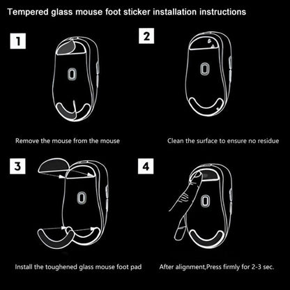 For Logitech GPW Glass Mouse Feet Stickers Anti-Slip Mouse Glide Skates(Printed White) - Silicone / Sticker by buy2fix | Online Shopping UK | buy2fix