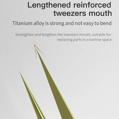 MaAnt Titanium Tweezers Antistatic Small Clip Bird Nest Hair Picking Pink Prick Clip Repair Tool(Curve) - Tweezers by MaAnt | Online Shopping UK | buy2fix