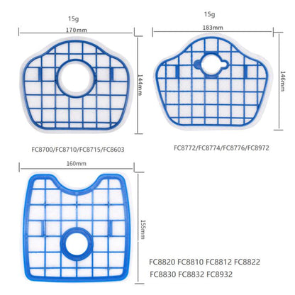 For Philips FC8972 8974 8976  Robot Vacuum Cleaner Filter Replacement Parts - For Philips Accessories by buy2fix | Online Shopping UK | buy2fix