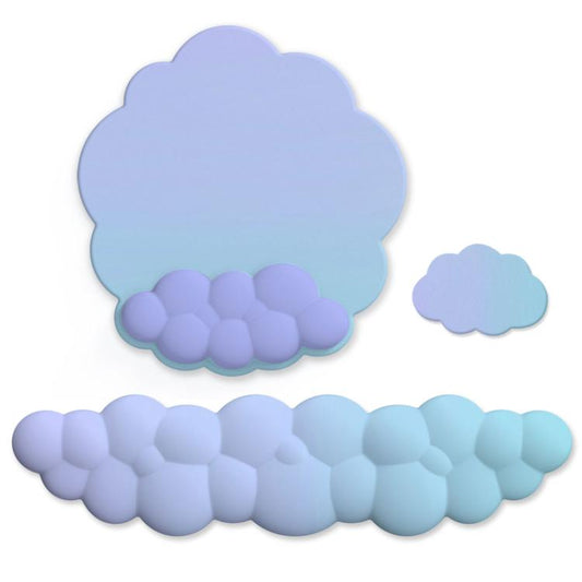 3pcs / Set Cloudy Gradient Memory Foam Silicone Wrist And Keyboard Mouse Pad, Style: Model 12 - Mouse Pads by buy2fix | Online Shopping UK | buy2fix