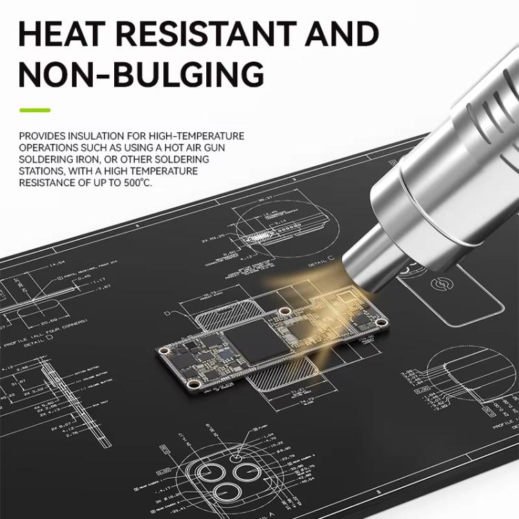 LUOWEI M3 27 inch Cell Phone Computer Repair Workbench Heat Insulation Mat High Temperature Resistant Odorless Silicone Mat - Working Mat by LUOWEI | Online Shopping UK | buy2fix