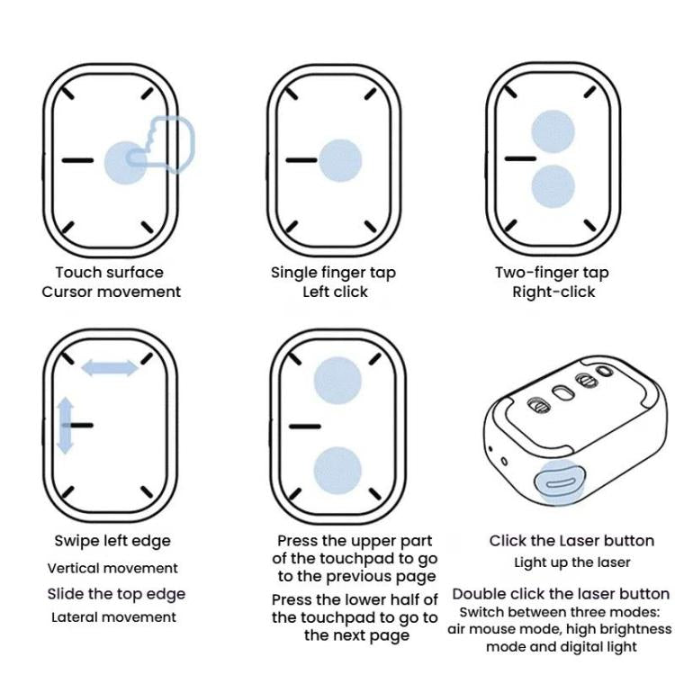 Cheerdots 2 Smart Magnetic Split Air Mouse Wireless Charging Bluetooth Dual Mode Mouse, Color: Black Recording - Wireless Mice by Cheerdots | Online Shopping UK | buy2fix