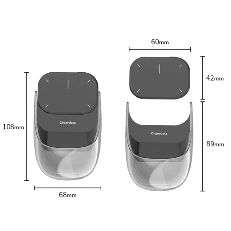 Cheerdots 2 Smart Magnetic Split Air Mouse Wireless Charging Bluetooth Dual Mode Mouse, Color: Black Basic - Wireless Mice by Cheerdots | Online Shopping UK | buy2fix