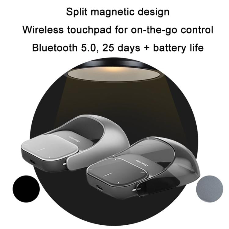 Cheerdots 2 Smart Magnetic Split Air Mouse Wireless Charging Bluetooth Dual Mode Mouse, Color: Black Recording - Wireless Mice by Cheerdots | Online Shopping UK | buy2fix