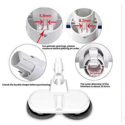 Electric Mop Head With Water Tank for Xiaomi Dreame / Dyson Handheld Vacuum Cleaner Wide 6 Blue Rags - For Xiaomi Accessories by buy2fix | Online Shopping UK | buy2fix