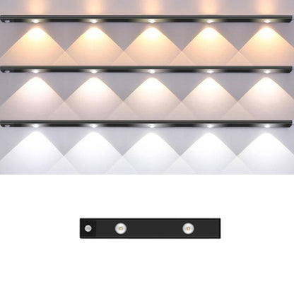 30cm Rechargeable Motion Sensor Light Bar Cabinet Wardrobe Lamp With Remote Control(Black) - Sensor LED Lights by buy2fix | Online Shopping UK | buy2fix
