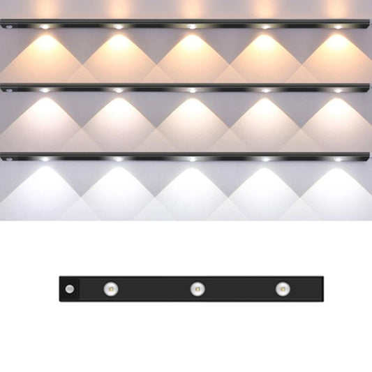 40cm Rechargeable Motion Sensor Light Bar Cabinet Wardrobe Lamp With Remote Control(Black) - Sensor LED Lights by buy2fix | Online Shopping UK | buy2fix