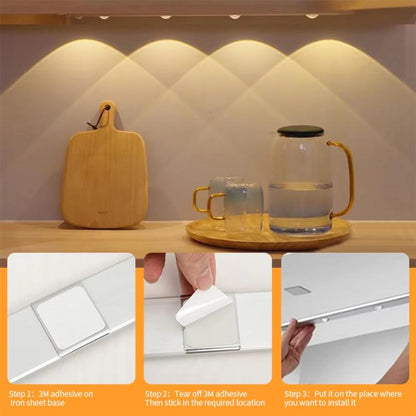 30cm Rechargeable Motion Sensor Light Bar Cabinet Wardrobe Lamp With Remote Control(Silver) - Sensor LED Lights by buy2fix | Online Shopping UK | buy2fix