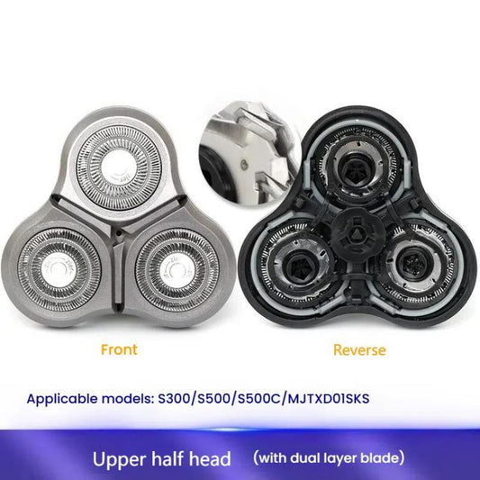 For Xiaomi Mijia S300 / S500 / S500C / MJTXD01SKS Electric Shaver Blade Head Replace Accessories, Style: Upper Half Head ( With Dual Layer Blade ) - Shavers Parts by buy2fix | Online Shopping UK | buy2fix