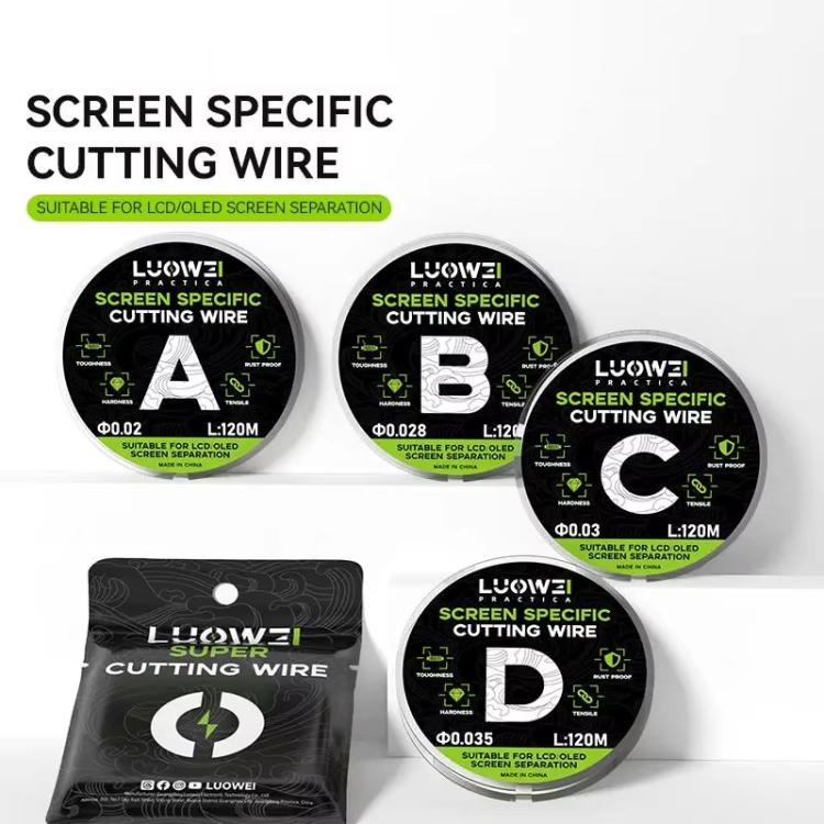 LUOWEI 120M Cell Phone LCD Screen Separation Line High Hardness Cutting Diamond Wire, Spec: C 0.03mm - Crowbar by LUOWEI | Online Shopping UK | buy2fix