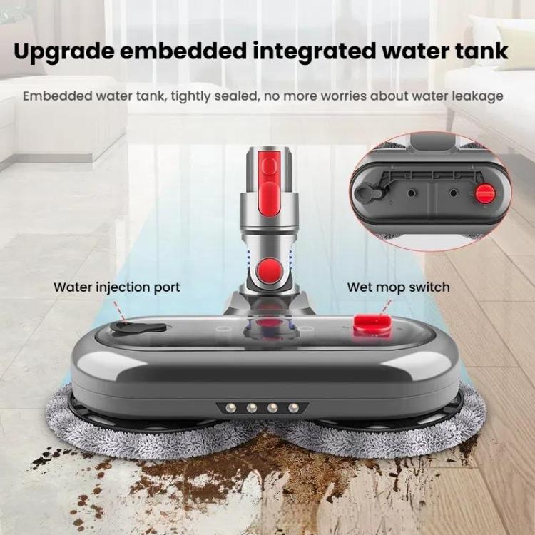 Electric Mop Head Attachment For Dyson V15 / V11 / V10 / V7 / V8 Vacuum Cleaner With 4 Rags - For Dyson Accessories by buy2fix | Online Shopping UK | buy2fix