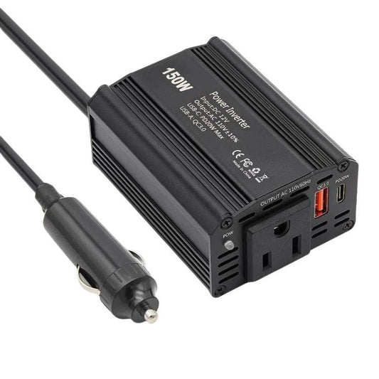 150W PD20W QC3.0 Fast Charging Car Inverter Car Cigarette Lighter Power Supply Adapter(US Plug) - Modified Square Wave by buy2fix | Online Shopping UK | buy2fix