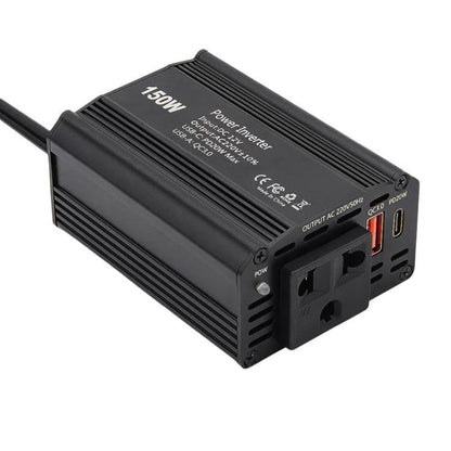 150W PD20W QC3.0 Fast Charging Car Inverter Car Cigarette Lighter Power Supply Adapter(US Plug) - Modified Square Wave by buy2fix | Online Shopping UK | buy2fix