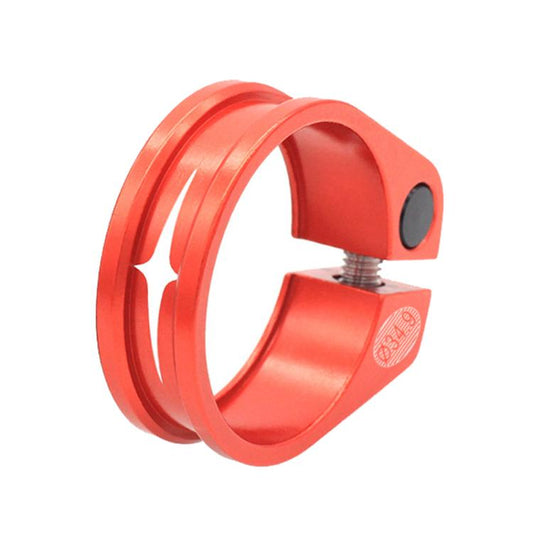 Mountain Road Bicycle Aluminum Locking Seatpost Clamps Seatpost Clamp Ring Fittings(34.9mm Red) - Pipe clamps by buy2fix | Online Shopping UK | buy2fix