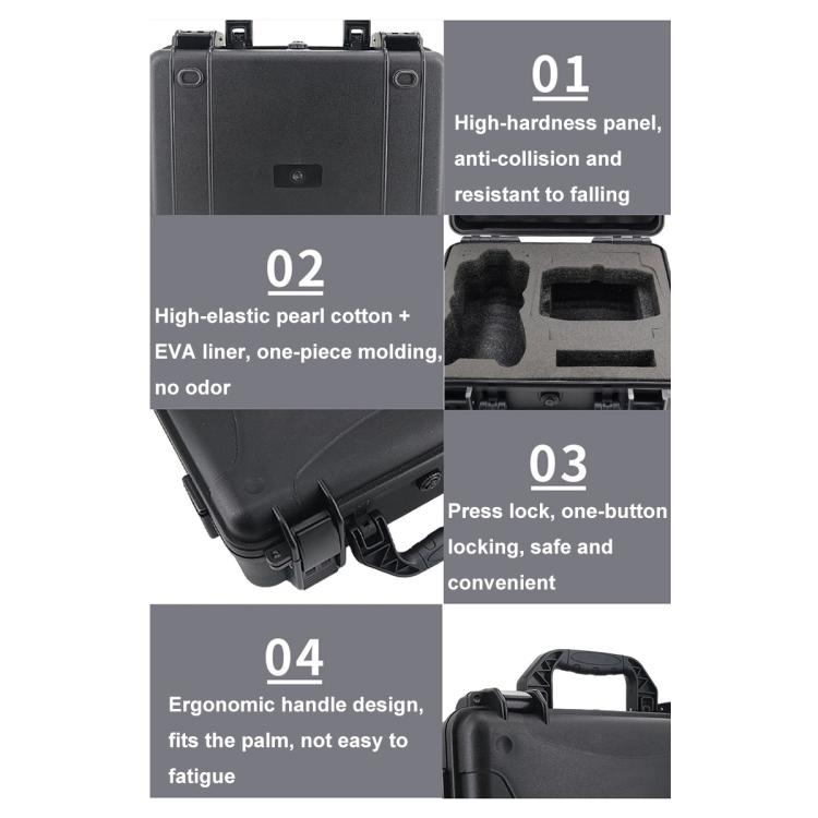 For DJI Air 3 Portable Waterproof and Shockproof Drone Storage Box Safety Explosion-proof Box(Black) - Carry Cases & Bags by buy2fix | Online Shopping UK | buy2fix