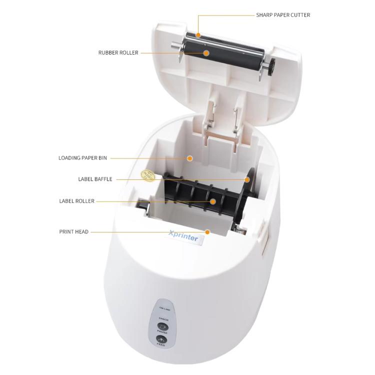 Xprinter XP-237B Barcode QR Code Supermarket Receipt Label Thermal Printer, Spec: USB+BT(UK Plug) - Receipt Printers by Xprinter | Online Shopping UK | buy2fix