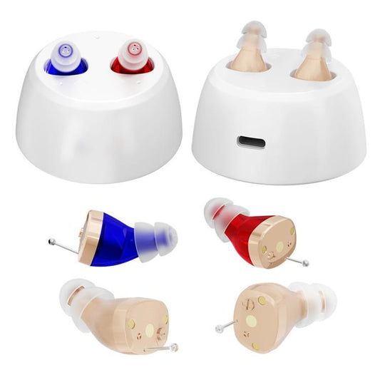 Portable Mini CIC Hearing Aid Invisible Rechargeable Sound Amplifier Collector(Skin Color Pairing) - Hearing Aids by buy2fix | Online Shopping UK | buy2fix