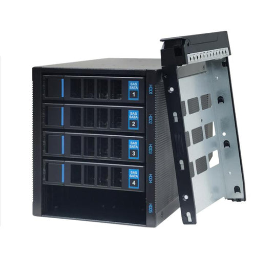 5-Bay Hot Swap Hard Drive Cage 3.5"/2.5" HDD/SSD Compatible For 3x5.25" Optical Drive Position - HDD Enclosure by buy2fix | Online Shopping UK | buy2fix