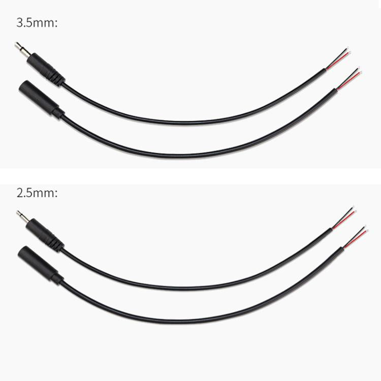 2.5mm Male Mono Cable 2Pin AUX Single Head Cable Speaker Audio Power Cord Audio Cord, Length: 25cm - Aux Cable by buy2fix | Online Shopping UK | buy2fix
