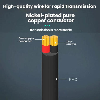 2.5mm Female Mono Cable 2Pin AUX Single Head Cable Speaker Audio Power Cord Audio Cord, Length: 25cm - Aux Cable by buy2fix | Online Shopping UK | buy2fix