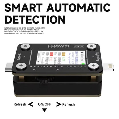 LUOWEI RT01 Type-C To 8 Pin Detachable Cell Phone Rear Plug Auto Tester - Test Tools by LUOWEI | Online Shopping UK | buy2fix