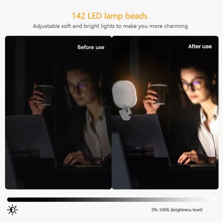 Smartphone Fill Light Selfie Live Streaming Computer Laptop Photography Light LED Video Conference Fill Lamp(White) - Selfie Light by buy2fix | Online Shopping UK | buy2fix