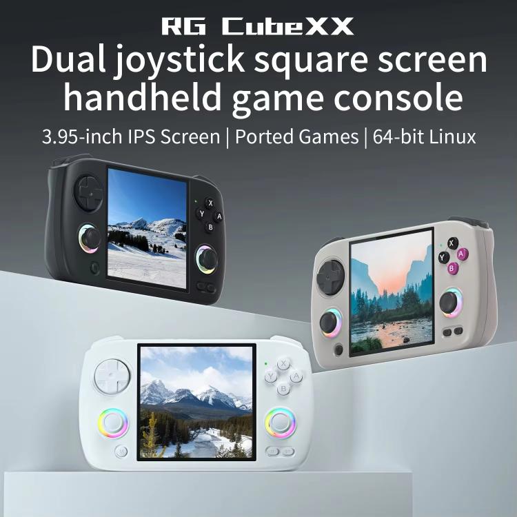 ANBERNIC RG CubeXX 3.95-Inch IPS Screen Handheld Game Console Supports WiFi Bluetooth, Linux 64-Bit 32G+256G(Gray) - Pocket Console by ANBERNIC | Online Shopping UK | buy2fix