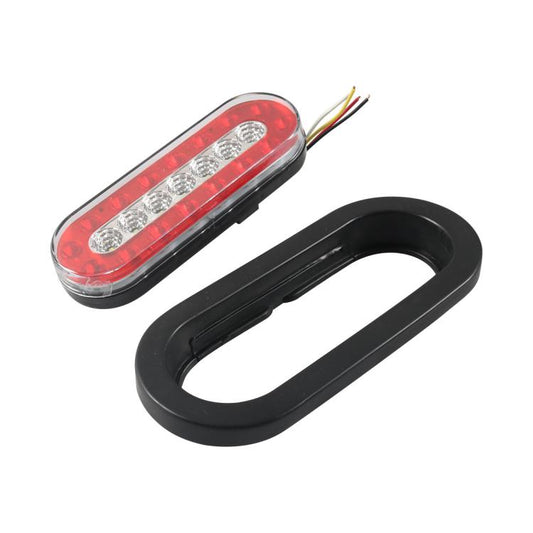 6 Inch Trailer Taillight 12V Multi-function RV Width Light, Specifications: 2pcs+Heat Shrink Tube - Warning Lights by buy2fix | Online Shopping UK | buy2fix