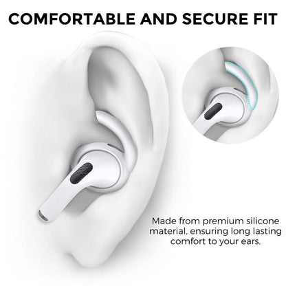 For AirPods Pro 2 AhaStyle PT189 1pair Ear Caps Silicone Anti-Lost and Non-Slip Ear Hooks(Black Small) - Anti-dust & Ear Caps by AhaStyle | Online Shopping UK | buy2fix