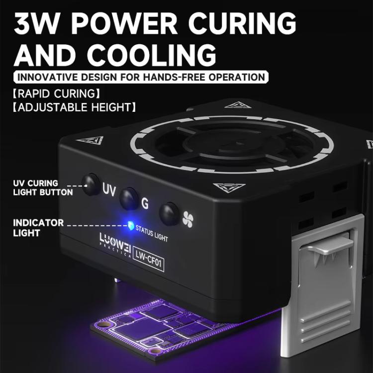 LUOWEI CF01 Cell Phone Repair 3 In 1 UV Curing Lamp Cooling Smoke Extractor Fan Dust Developer Lamps - Others by LUOWEI | Online Shopping UK | buy2fix