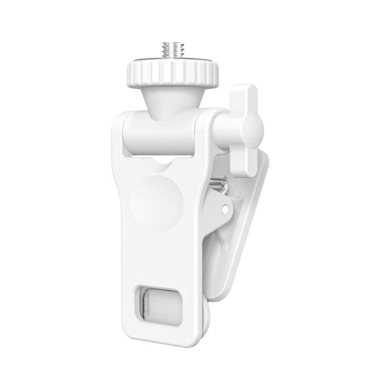 1/4 Screw Universal Fill Light Cell Phone Clip GoPro Video Conference Laptop PC External Clip(Large Flat-White)