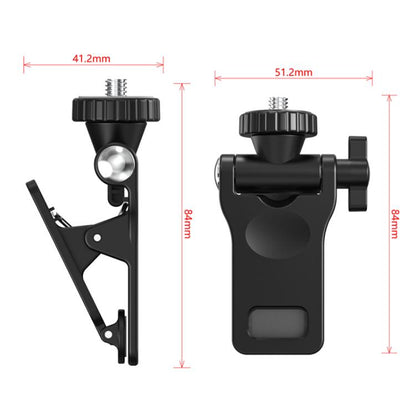 1/4 Screw Universal Fill Light Cell Phone Clip GoPro Video Conference Laptop PC External Clip(Large Flat-Black) - Stand by buy2fix | Online Shopping UK | buy2fix