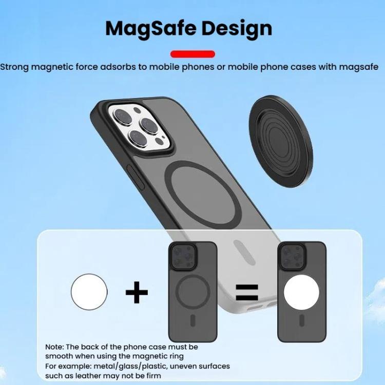 HEPAIL 101D-A Cell Phone Magnetic Selfie Mirror Magsaef Rear HD Photo Assist Convex Mirror(Silver) - Others Accessories by HEPAIL | Online Shopping UK | buy2fix
